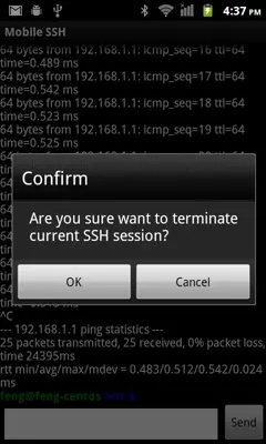 Mobile SSH android App screenshot 1